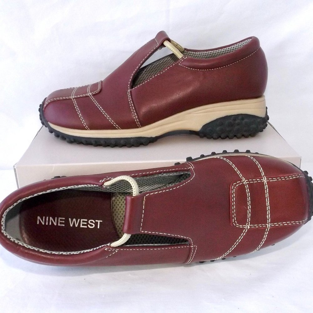 Nine West Maroon Red Slip On Shoes, Size 8, Excellent Condition!